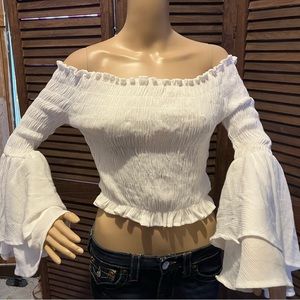 Fashion Nova flare sleeve blouse